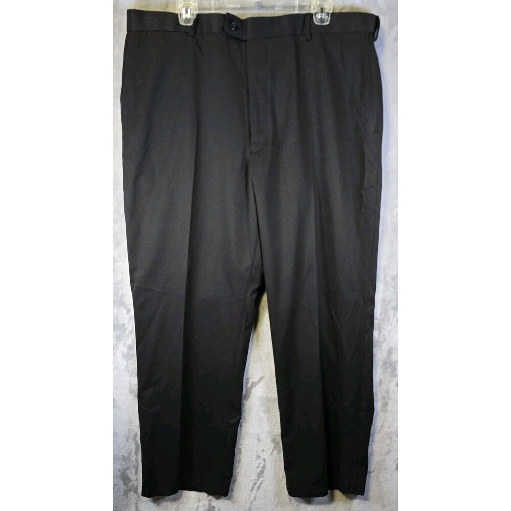 NWT Braggi By Louis Raphael Dress Pants Slacks Mens Black 40x30 Flat Front